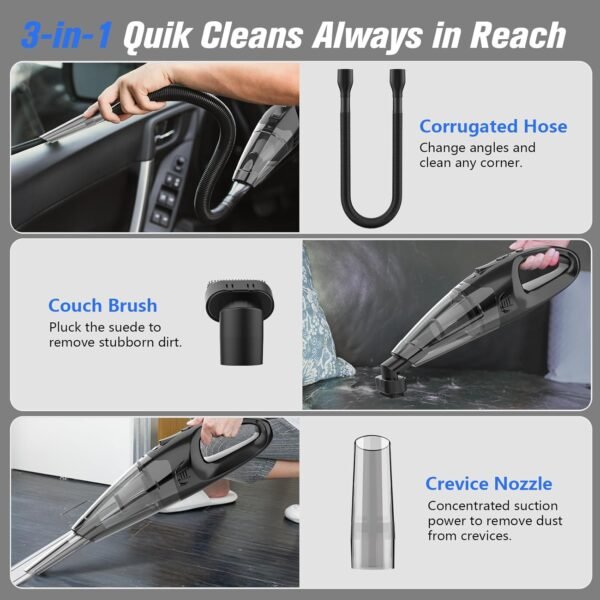 BSRCO Handheld Vacuum Review Cordless Lightweight 3-in-1 Car Cleaner Power