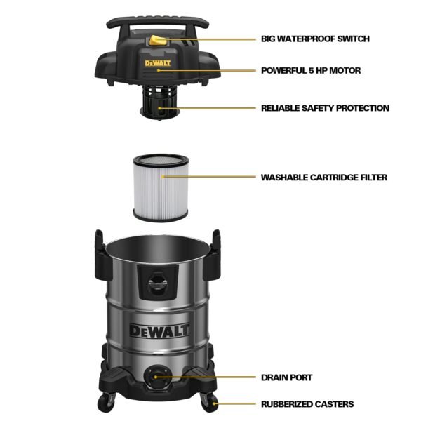 DEWALT Wet Dry Vacuum DXV08S Review Powerful 8 Gallon Shop Vacuum Performance Tested DEWALT Wet Dry Vacuum DXV08S Review Powerful 8 Gallon Shop Vacuum Performance Tested