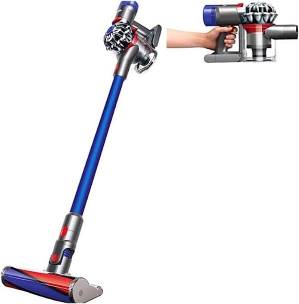 Dyson - V7 Fluffy Hardwood Cord-Free Stick Vacuum - Iron/Blue Dyson - V7 Fluffy Hardwood Cord-Free Stick Vacuum - Iron/Blue