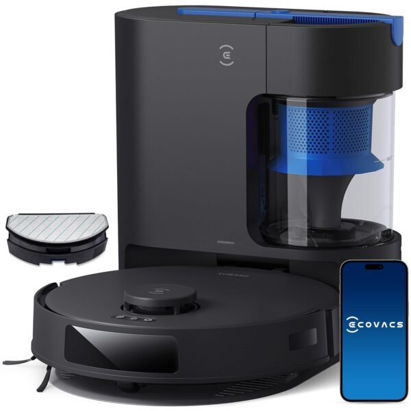 ECOVACS DEEBOT N20 PRO Plus Robot Vacuum and Mop,with Bagless Self Emptying Station, 8000Pa Suction,OZMO Pro 2.0 Vibrating Mopping System, Anti-Tangle Technology,45-Day...