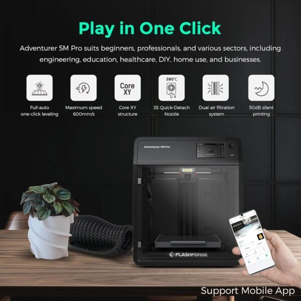 FLASHFORGE Adventurer 5M Pro 3D Printer Review High-Speed Precision and User-Friendly Features FLASHFORGE Adventurer 5M Pro 3D Printer Review High-Speed Precision and User-Friendly Features