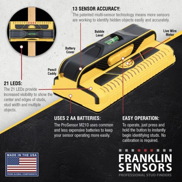 Franklin Sensors ProSensor M210 Stud Finder Review Unveils Precision and Durability Benefits