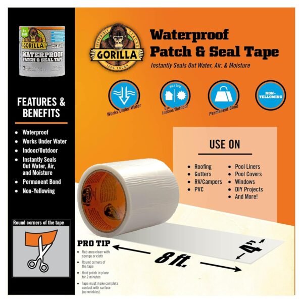 Gorilla Waterproof Patch Seal Tape Review Best Durable Waterproof Adhesive Tape for Repairs