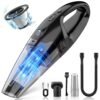 Handheld Vacuum Cordless Rechargeable, Car Vacuum Cleaner with LED, USB Charge, 1.65LBs Hand Vacuum Cordless, for Car/Home/Pet
