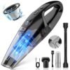 Handheld Vacuum Cordless Rechargeable, LED Light, 1.65 Pounds Car Vacuums Light Weight, Hand Vacuum Cordless Rechargeable with Washable Filter, USB Charge