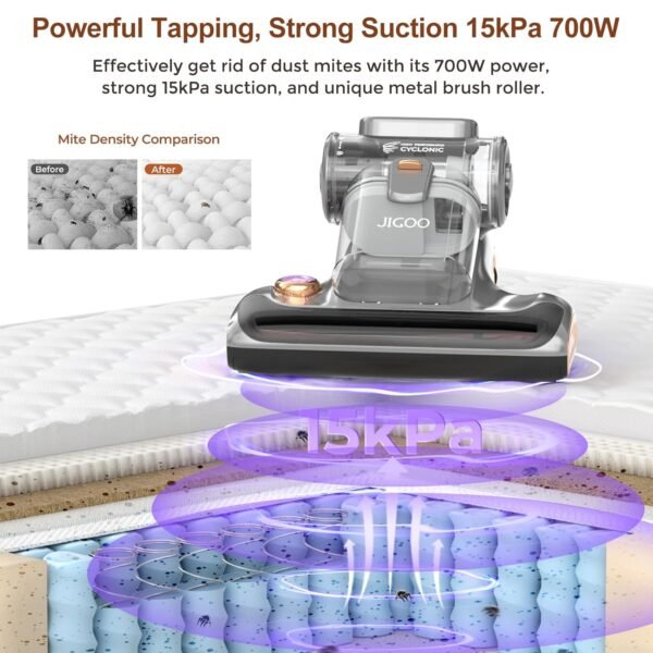 JIGOO T600 Bed Vacuum Cleaner Review Powerful UV Mattress Vacuum for Deep Cleaning
