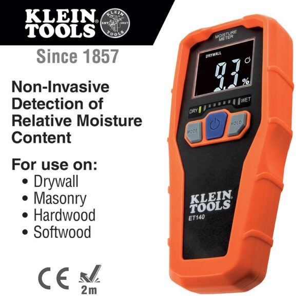 Klein Tools ET140 Pinless Moisture Meter Review for Accurate Non-Destructive Detection