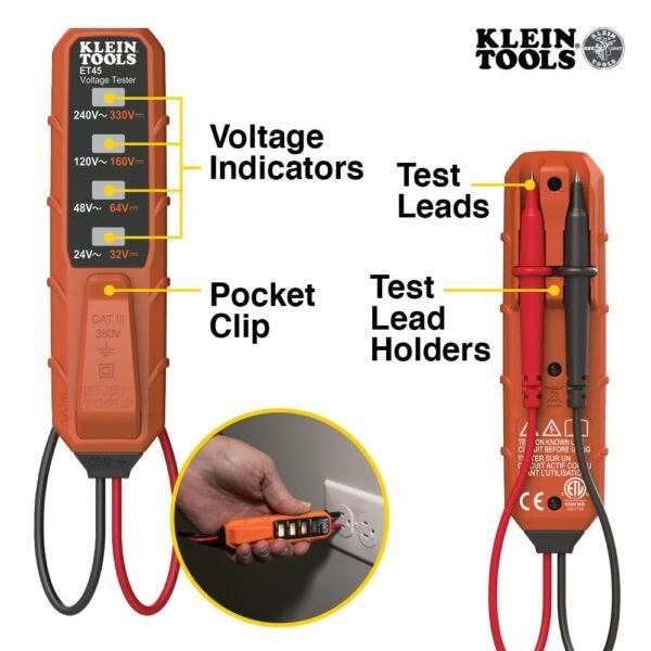 Klein Tools ET40 Voltage Tester Review Extensive AC DC Testing Without Batteries Klein Tools ET40 Voltage Tester Review Extensive AC DC Testing Without Batteries