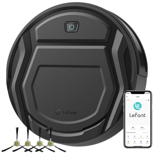 Lefant M210 Robot Vacuum Cleaner, 120-Min Runtime, Compact Design, Powerful Suction, Low Noise, Wi-Fi/App/Voice Control, Self-Charging, Scheduled Cleaning, Ideal for Pet Hair... Lefant M210 Robot Vacuum Cleaner, 120-Min Runtime, Compact Design, Powerful Suction, Low Noise, Wi-Fi/App/Voice Control, Self-Charging, Scheduled Cleaning, Ideal for Pet Hair...