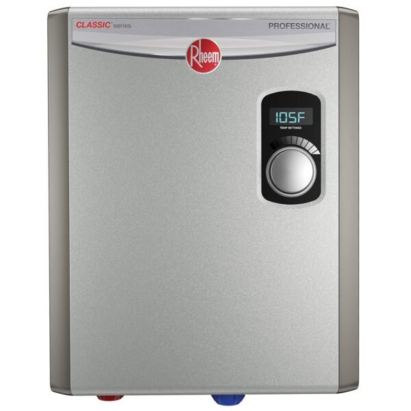 Rheem 18kW 240V Tankless Electric Water Heater, Gray Rheem 18kW 240V Tankless Electric Water Heater, Gray
