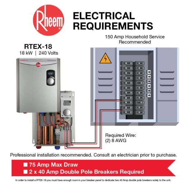 Rheem RTEX-18 Tankless Electric Water Heater Review Best Efficiency and Compact Design Rheem RTEX-18 Tankless Electric Water Heater Review Best Efficiency and Compact Design