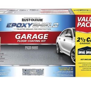 Rust-Oleum 261845 EpoxyShield Garage Floor Coating , 2 gal, Gray, 2.5 Car Kit