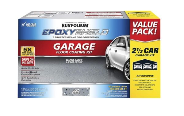 Rust-Oleum 261845 EpoxyShield Garage Floor Coating , 2 gal, Gray, 2.5 Car Kit Rust-Oleum 261845 EpoxyShield Garage Floor Coating , 2 gal, Gray, 2.5 Car Kit