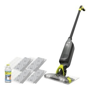 Shark VACMOP Pro Cordless Hard Floor Cleaner, Vacuum and Spray Mop, Powerful Suction, Lightweight, LED Headlights, Includes 4 Disposable Pads, 12oz Multi-surface Cleaning...