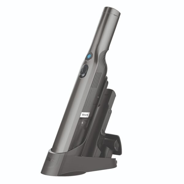 Shark WV201 WANDVAC Handheld Vacuum, Lightweight at 1.4 Pounds with Powerful Suction, Charging Dock, Single Touch Empty and Detachable Dust Cup,Graphite, Slate Shark WV201 WANDVAC Handheld Vacuum, Lightweight at 1.4 Pounds with Powerful Suction, Charging Dock, Single Touch Empty and Detachable Dust Cup,Graphite, Slate