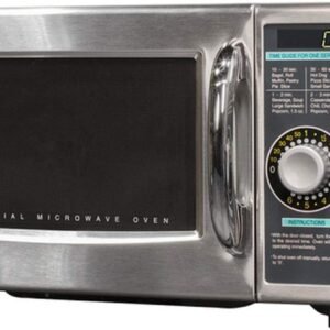 Sharp R-21LCFS Medium-Duty Commercial Microwave Oven with Dial Timer, Stainless Steel, 1000-Watts, 120-Volts, One Size
