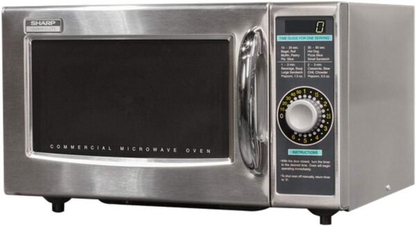 Sharp R-21LCFS Medium-Duty Commercial Microwave Oven with Dial Timer, Stainless Steel, 1000-Watts, 120-Volts, One Size Sharp R-21LCFS Medium-Duty Commercial Microwave Oven with Dial Timer, Stainless Steel, 1000-Watts, 120-Volts, One Size