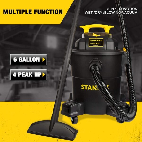Stanley Wet Dry Vacuum SL18116P Review Powerful 4HP Motor and Large Capacity