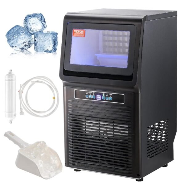 VEVOR Commercial Ice Maker Machine, 70lbs/24H Ice Maker Machine, 36 Ice Cubes in 12-15 Minutes, Freestanding Under Counter Ice Machine with 12lbs Storage Capacity for Home Bar... VEVOR Commercial Ice Maker Machine, 70lbs/24H Ice Maker Machine, 36 Ice Cubes in 12-15 Minutes, Freestanding Under Counter Ice Machine with 12lbs Storage Capacity for Home Bar...
