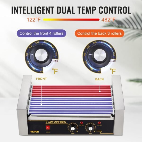 VEVOR Hot Dog Roller Review 2024 Best 7 Roller Stainless Steel Cooker