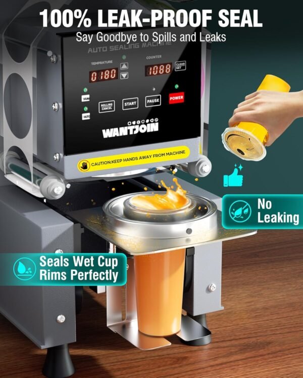 WantJoin Cup Sealer Machine Review High Efficiency Automatic Bubble Tea Sealer