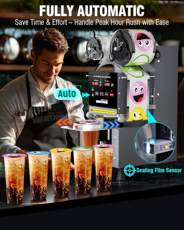 WantJoin Cup Sealer Machine Review High Efficiency Automatic Bubble Tea Sealer