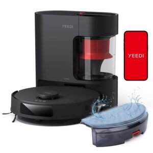 Yeedi C12 PRO Plus Robot Vacuum and Mop, 8000Pa Strong Suction, Vibrating Mopping, 7-Week Dust Storage, Bagless Dust Container, ZeroTangle Brush, Black Yeedi C12 PRO Plus Robot Vacuum and Mop, 8000Pa Strong Suction, Vibrating Mopping, 7-Week Dust Storage, Bagless Dust Container, ZeroTangle Brush, Black