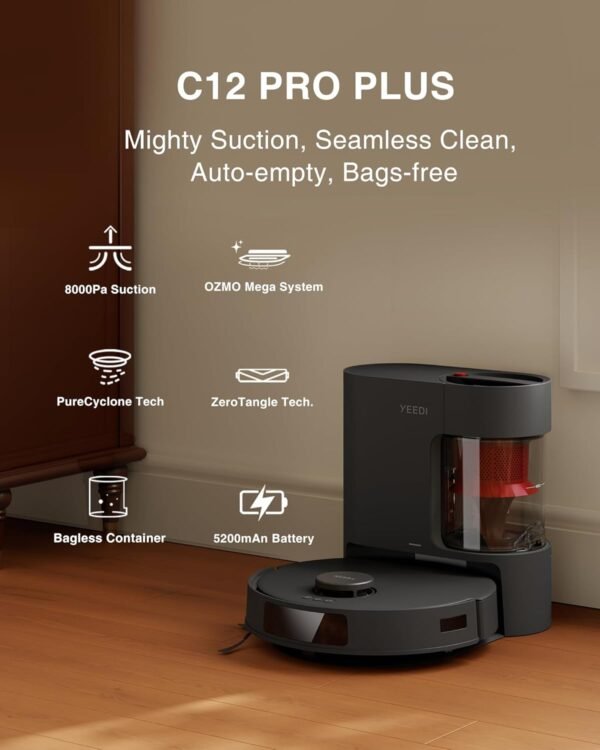 Yeedi C12 PRO PLUS Robotic Vacuum Review Powerful Suction and Smart Mapping Features